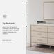 Cadmori Champagne and White 6 Drawer Marble Top Dresser and Rectangular Mirror