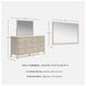 Cadmori Champagne and White 6 Drawer Marble Top Dresser and Rectangular Mirror