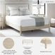 Cadmori Tan And White Queen Upholstered Panel Bed