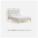 Cadmori Tan And White Queen Upholstered Panel Bed