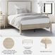 Cadmori Tan And White Full Upholstered Panel Bed