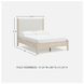 Cadmori Tan And White Full Upholstered Panel Bed