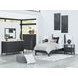 Cadmori Black And White Twin Upholstered Panel Bed