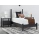 Cadmori Black And White Twin Upholstered Panel Bed