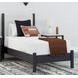 Cadmori Black And White Twin Upholstered Panel Bed