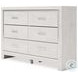 Altyra White and Gray Upholstered Storage Panel Bedroom Set with LED