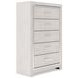 Altyra White Bookcase Storage Bedroom Set