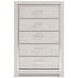 Altyra White Bookcase Storage Bedroom Set