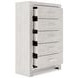 Altyra White Bookcase Storage Bedroom Set