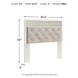 Altyra White and Gray Queen Upholstered Panel Headboard with LED