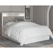 Altyra White and Gray Queen Upholstered Panel Headboard with LED