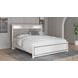 Altyra White and Gray King or California King Upholstered Panel Headboard with LED