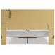 Altyra White and Gray King Upholstered Storage Panel Bed with LED