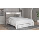 Altyra White King Platform Storage Bed