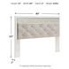 Altyra White and Gray King or California King Upholstered Panel Headboard with LED
