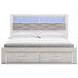 Altyra White King Bookcase Storage Bed