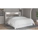 Altyra White and Gray King Upholstered Panel Bookcase Headboard with LED