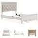 Altyra White Queen Upholstered Panel Bed