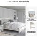 Altyra White King Upholstered Panel Bed