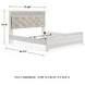 Altyra White King Upholstered Panel Bed