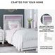 Altyra White Twin Upholstered Panel Bed