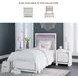 Altyra White Twin Upholstered Panel Bed
