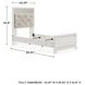 Altyra White Twin Upholstered Panel Bed