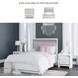 Altyra White Full Upholstered Panel Bed