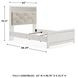 Altyra White Full Upholstered Panel Bed