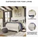 Willowton Whitewash King Sleigh Bed With Horizontal Planks