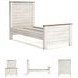 Willowton Whitewash Twin Panel Bed