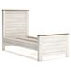 Willowton Whitewash Twin Panel Bed