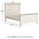Willowton Whitewash Full Panel Bed
