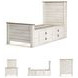 Willowton Whitewash Twin Single Side Under Bed Storage Panel Bed