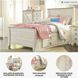 Willowton Whitewash Full Single Side Under Bed Storage Panel Bed