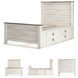 Willowton Whitewash Full Single Side Under Bed Storage Panel Bed