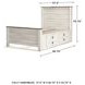 Willowton Whitewash Full Single Side Under Bed Storage Panel Bed