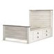 Willowton Whitewash Full Single Side Under Bed Storage Panel Bed
