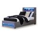 Wronske Gray Twin Upholstered Panel Bed with LED