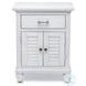 Bay Harbor Distressed White 1 Drawer and 2 Door Nightstand