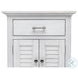 Bay Harbor Distressed White 1 Drawer and 2 Door Nightstand