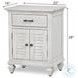 Bay Harbor Distressed White 1 Drawer and 2 Door Nightstand
