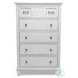 Bay Harbor Distressed White 5 Drawer Chest