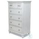 Bay Harbor Distressed White 5 Drawer Chest