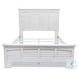 Bay Harbor Distressed White Queen Panel Bed