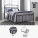 Nashburg Black Full Metal Bed