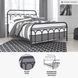 Nashburg Black Queen Metal Slat Bed