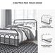 Nashburg Black Queen Metal Slat Bed