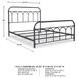 Nashburg Black Queen Metal Slat Bed