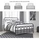 Nashburg Black Queen Metal Slat Bed